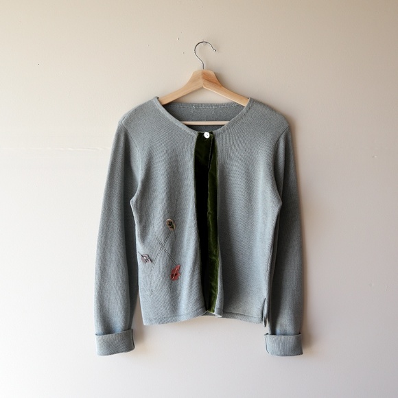 Vintage Pastel Cute Green Cardigan - Picture 2 of 7